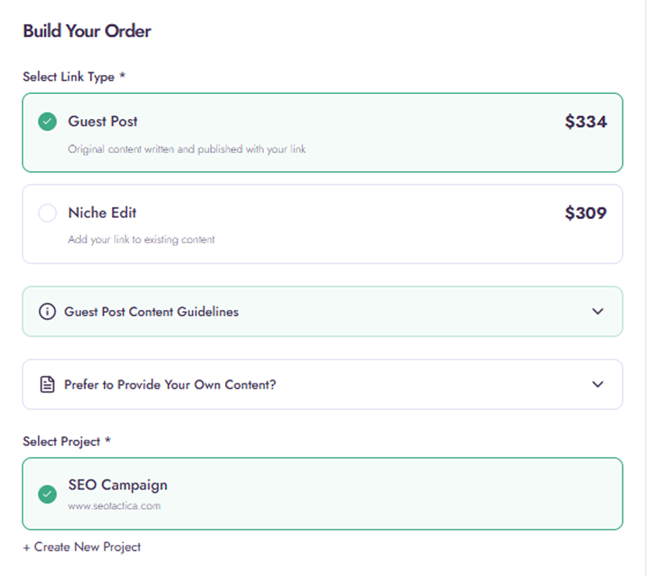 Place an Order