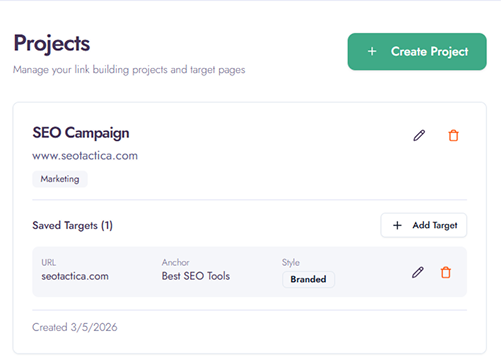 Manage Your Projects