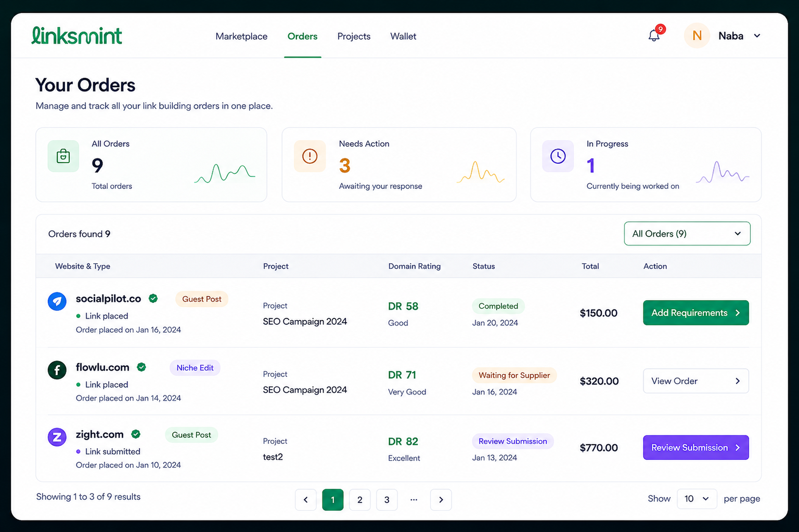 Link Order Backlink Marketplace for SaaS & B2B | Linksmint